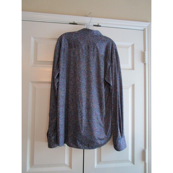 Luchiano Visconti Shirt Mens Large Long Sleeve Button Up Modern Pattern Dress Ca - Picture 8 of 12